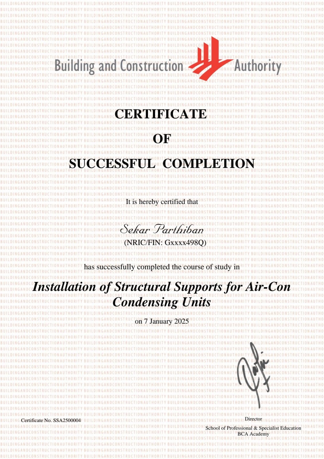 Certificate 4